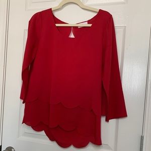 LAST CHANCE Boutique scalloped edge open back top